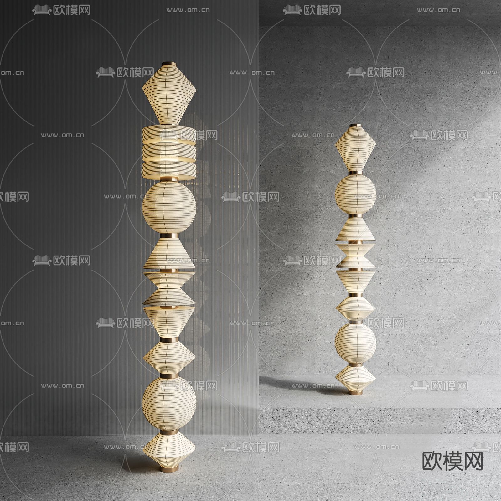 现代几何落地灯su模型下载_ID12161839_sketchup模型下载-欧模网