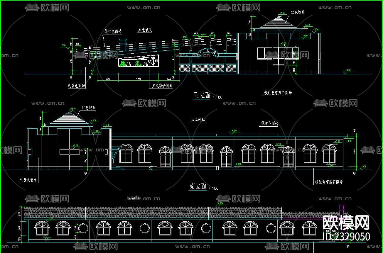 幼儿园建筑设计CAD施工图下载（渲染图3）