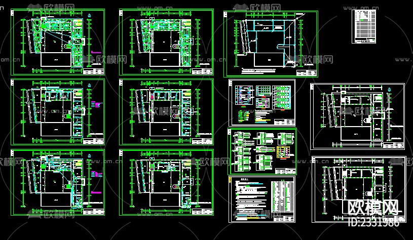 中学教学楼电气CAD施工图下载（渲染图1）