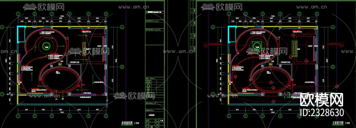 某科技馆CAD施工图下载（渲染图1）