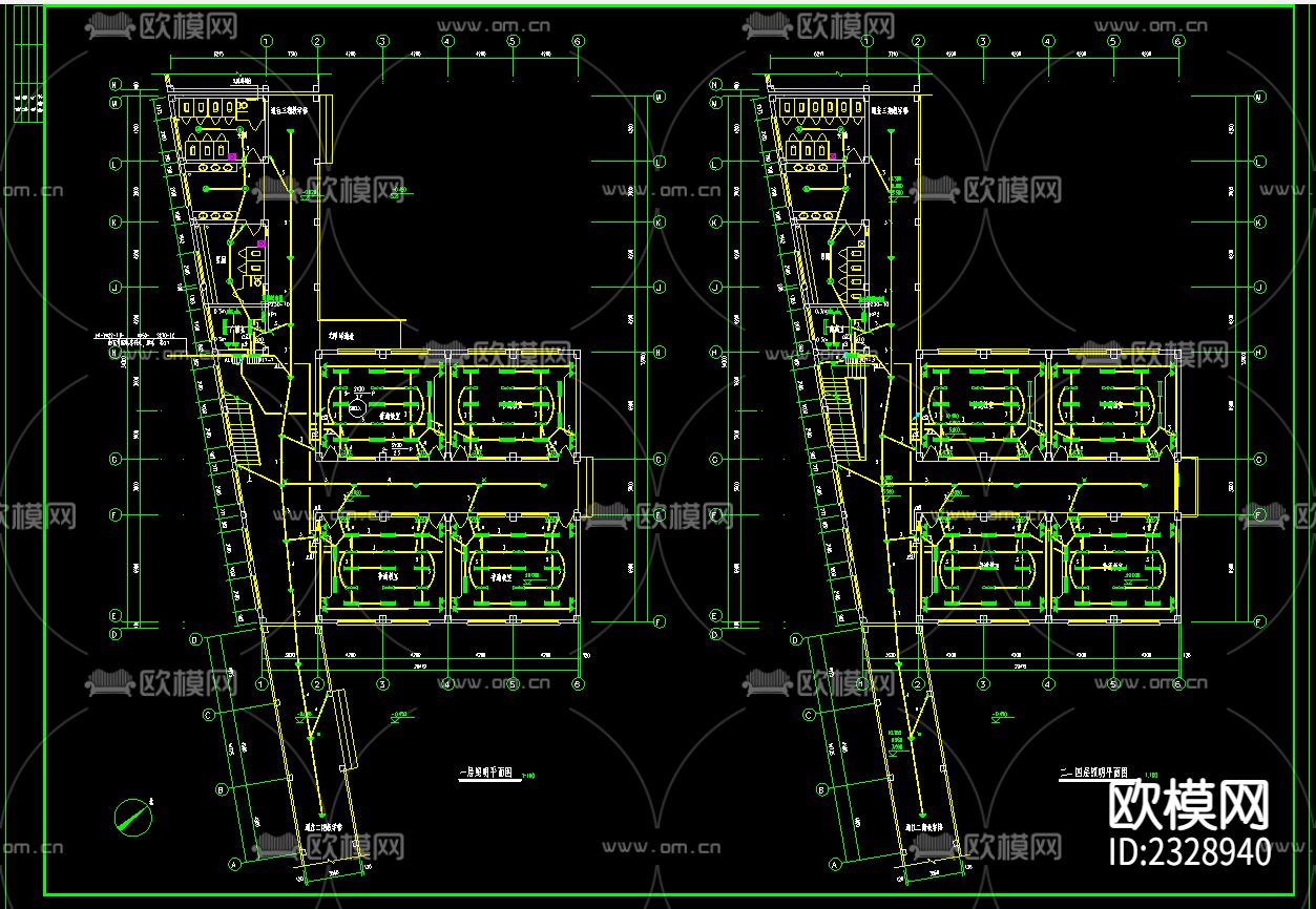 学校教学楼电气cad施工图下载（渲染图2）