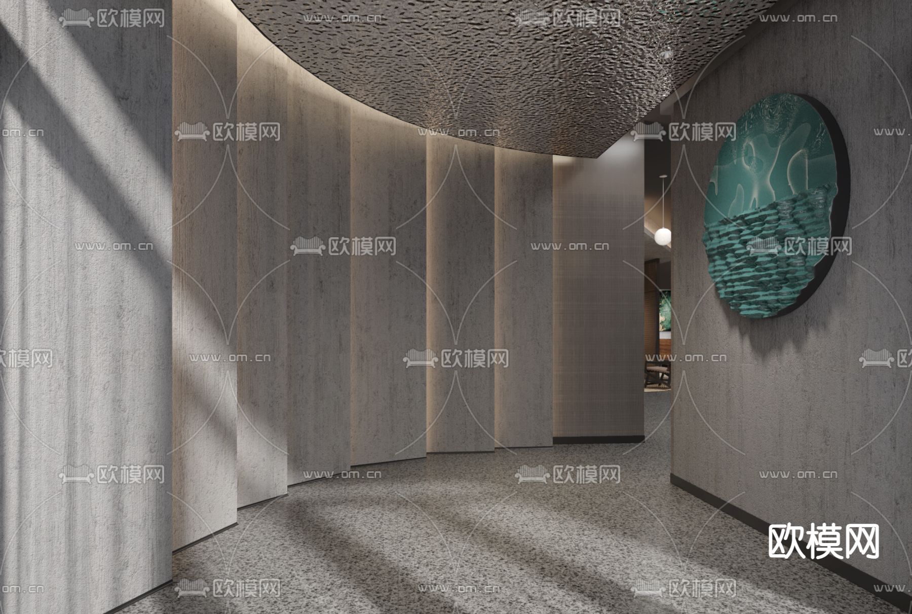 侘寂风日式料理餐厅3d模型下载（渲染图5）