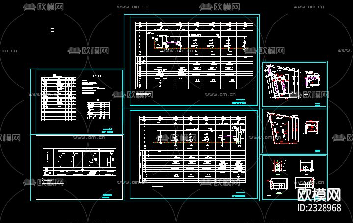2x1600kVA变配电工程cad施工图下载（渲染图1）