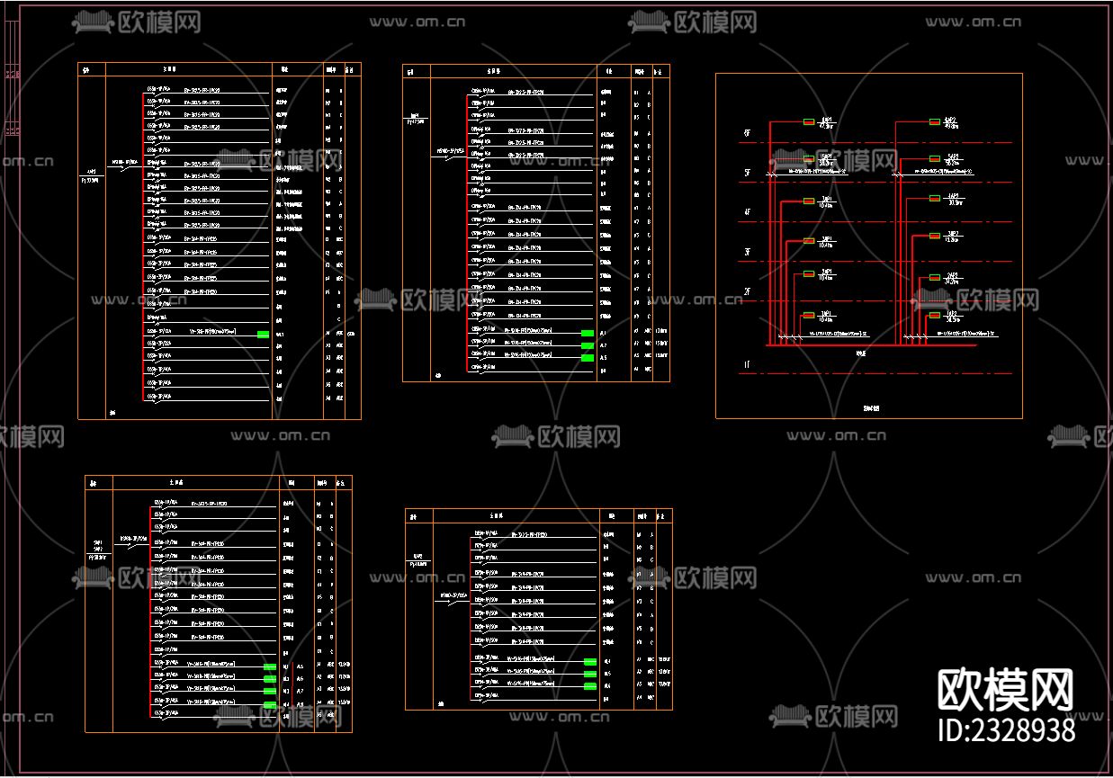 学校教学楼电气cad施工图下载（渲染图4）