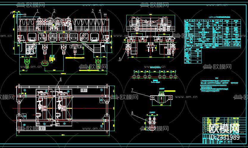 电站桥式起重机CAD节点大样下载