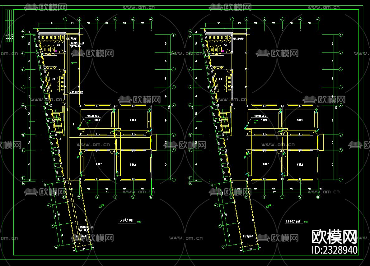 学校教学楼电气cad施工图下载（渲染图3）