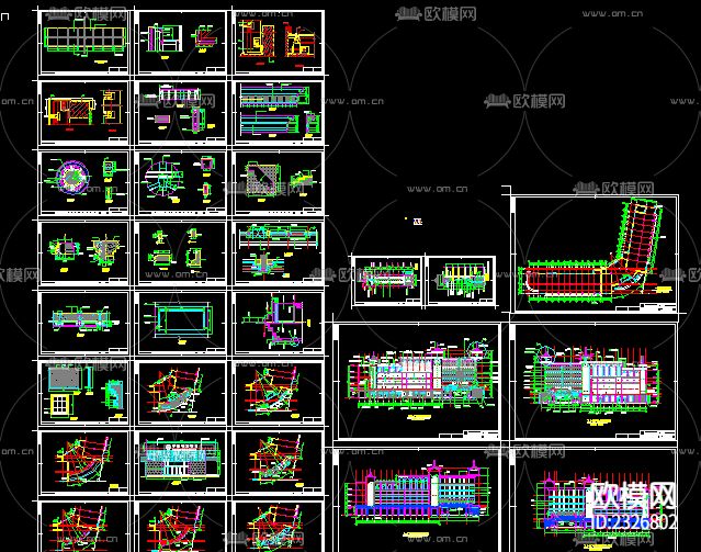 农行办公楼装修设计cad施工图下载（渲染图2）
