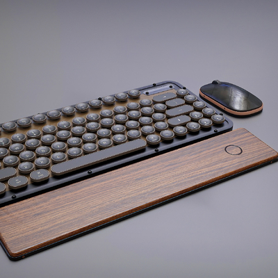  现代黑键无线蓝牙机械键盘su模型 