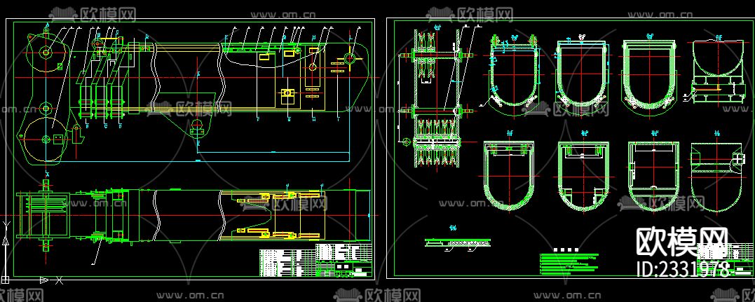 100T伸缩式桅杆起重机CAD节点大样下载