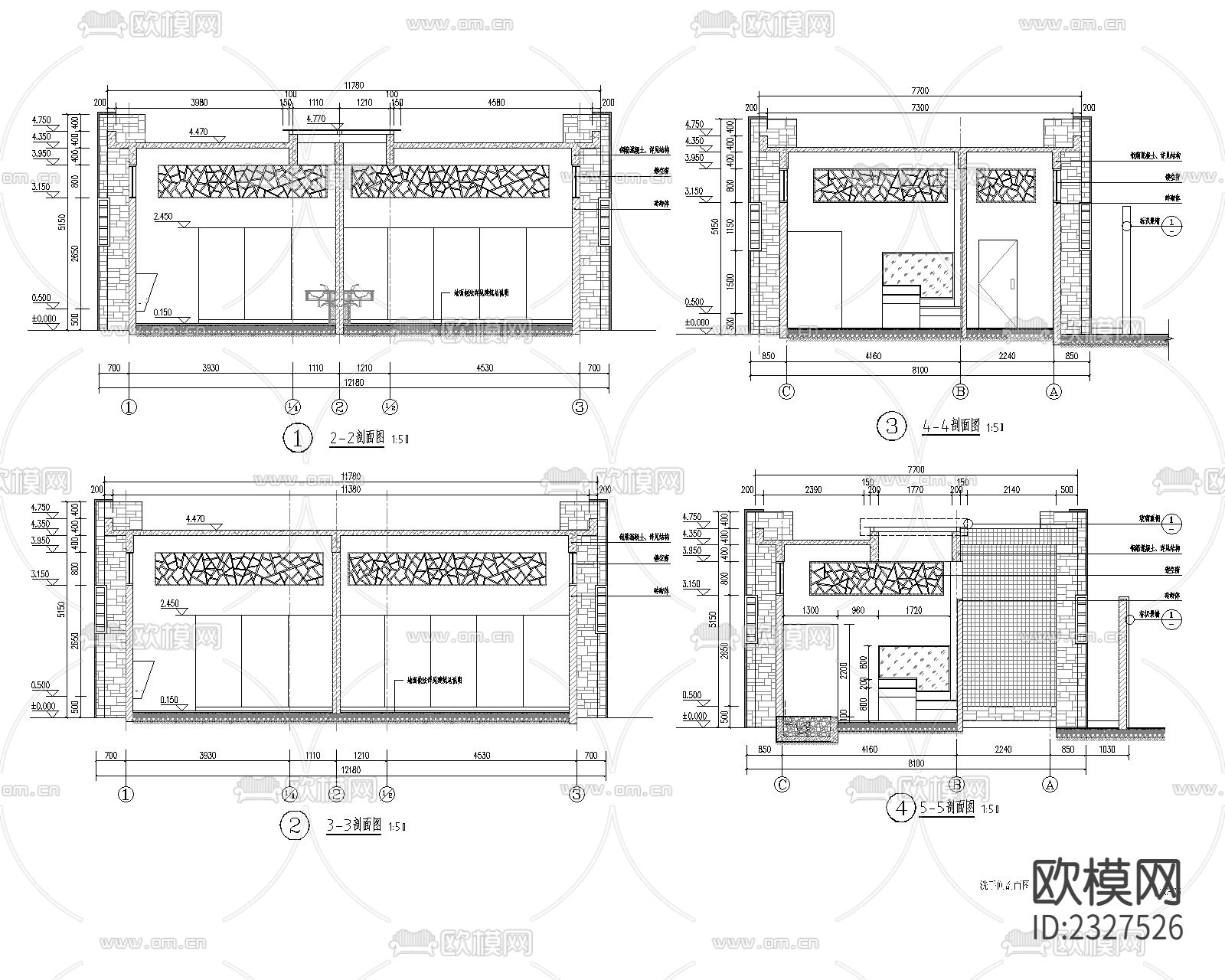 公共厕所设计cad施工图下载（渲染图6）