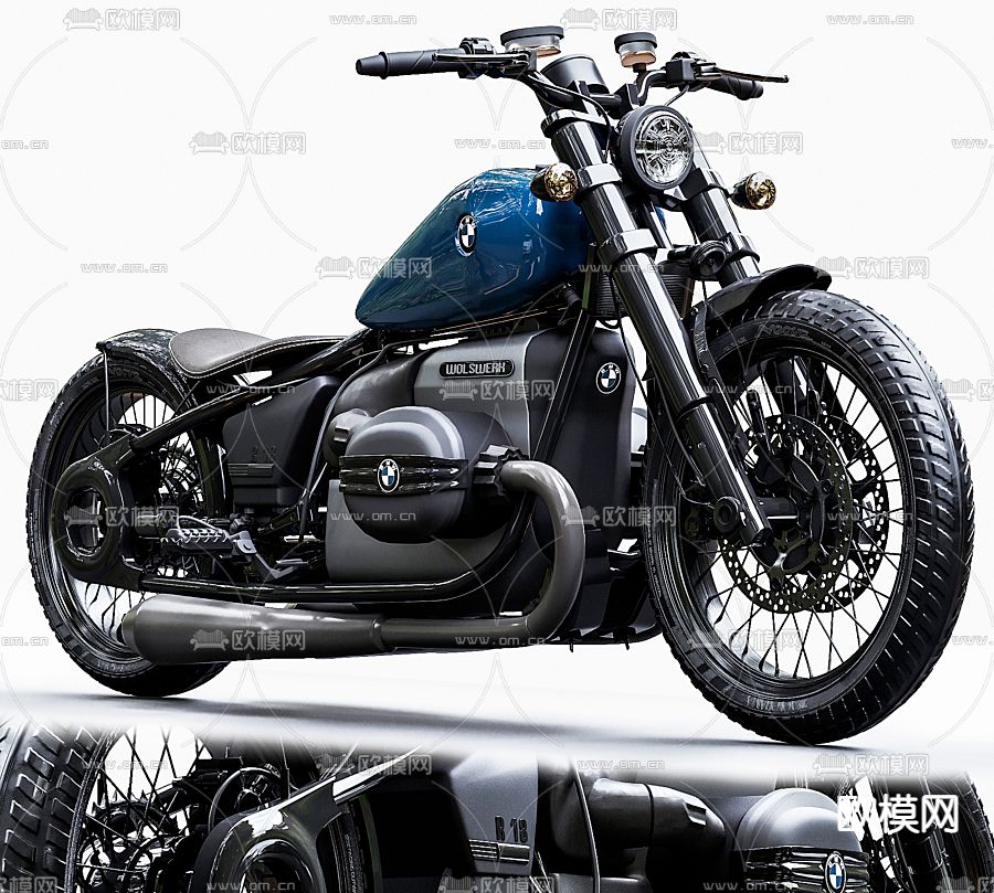 摩托车 机车3d模型下载（渲染图1）