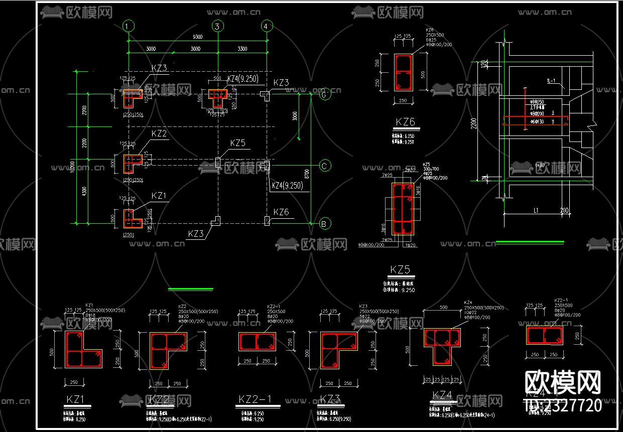 别墅cad施工图下载（渲染图2）