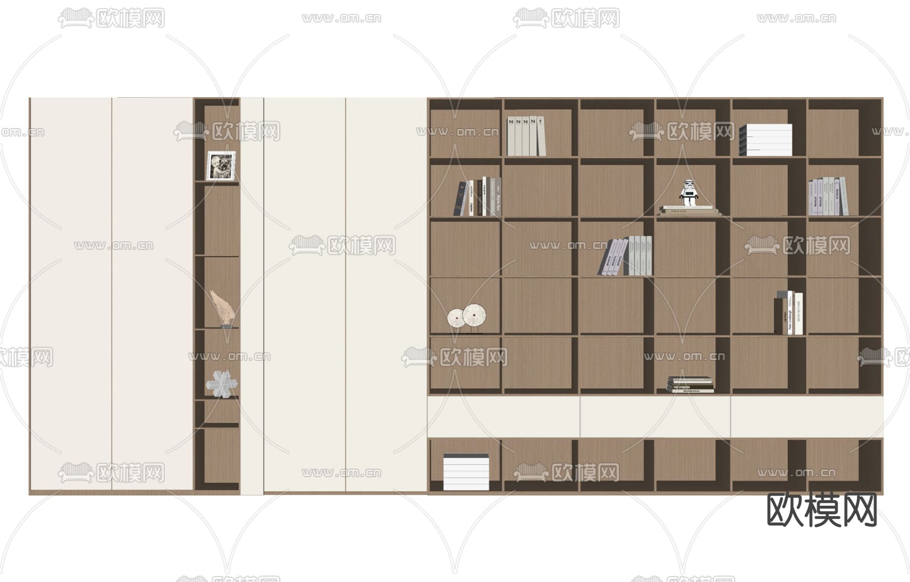 日式装饰柜su模型下载（渲染图2）