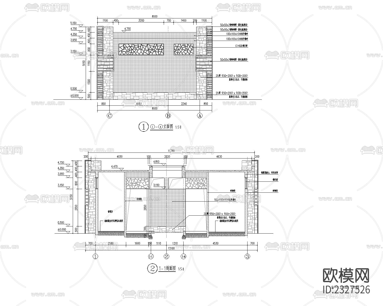 公共厕所设计cad施工图下载（渲染图4）