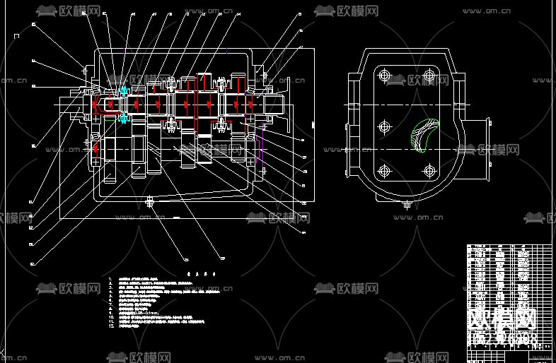 变速器设计cad施工图下载