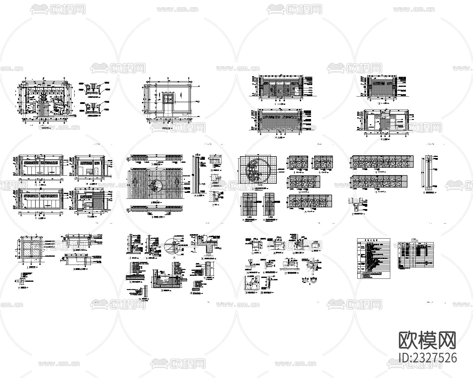公共厕所设计cad施工图下载（渲染图3）