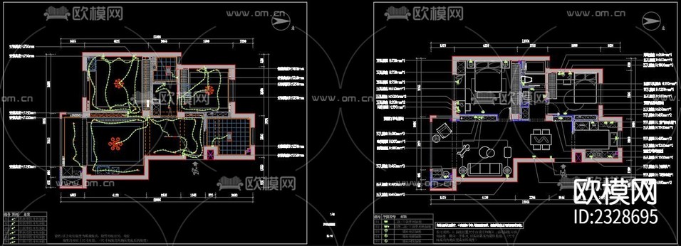 全屋定制家裝cad施工圖下載(渲染圖7)
