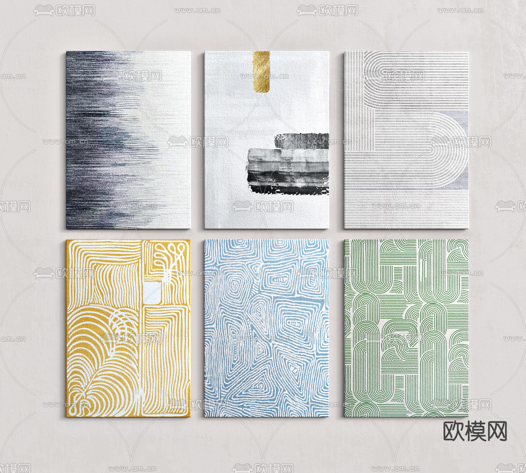 现代地毯3d模型下载