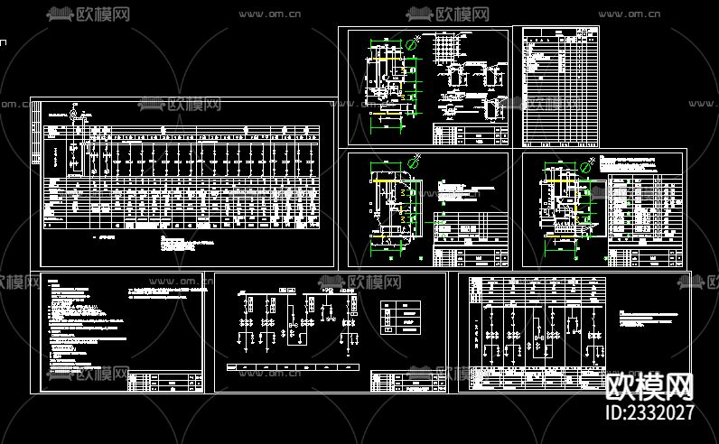 变电所全套CAD施工图下载（渲染图1）