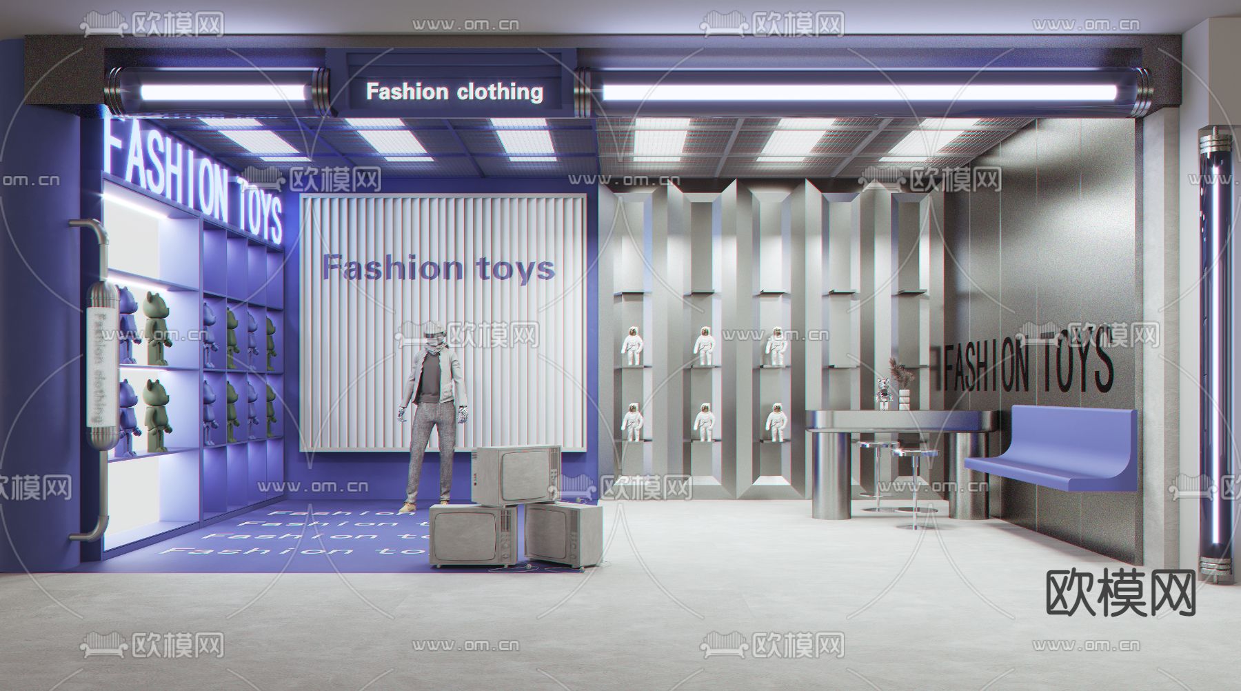 现代潮玩专卖店3d模型下载_ID12158692_3dmax免费模型-欧模网