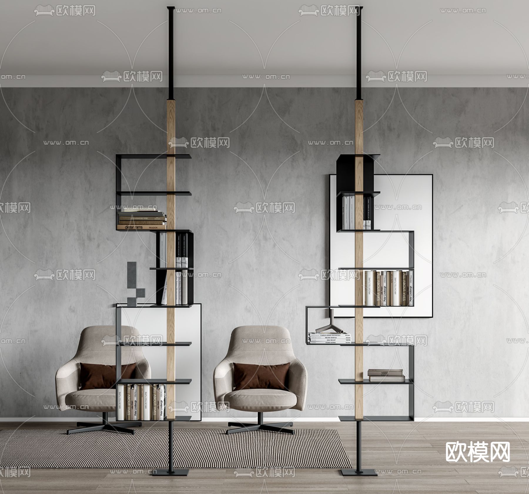 Cattelan Tokyo 书架su模型下载（渲染图1）