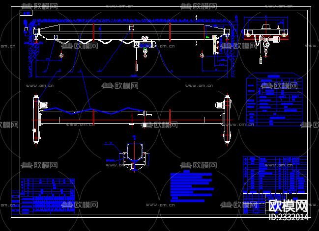 电动单梁起重机CAD节点大样下载