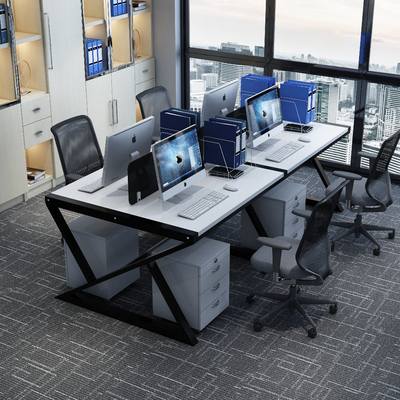  现代卡位办公桌su模型 