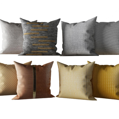  现代抱枕 枕头su模型 