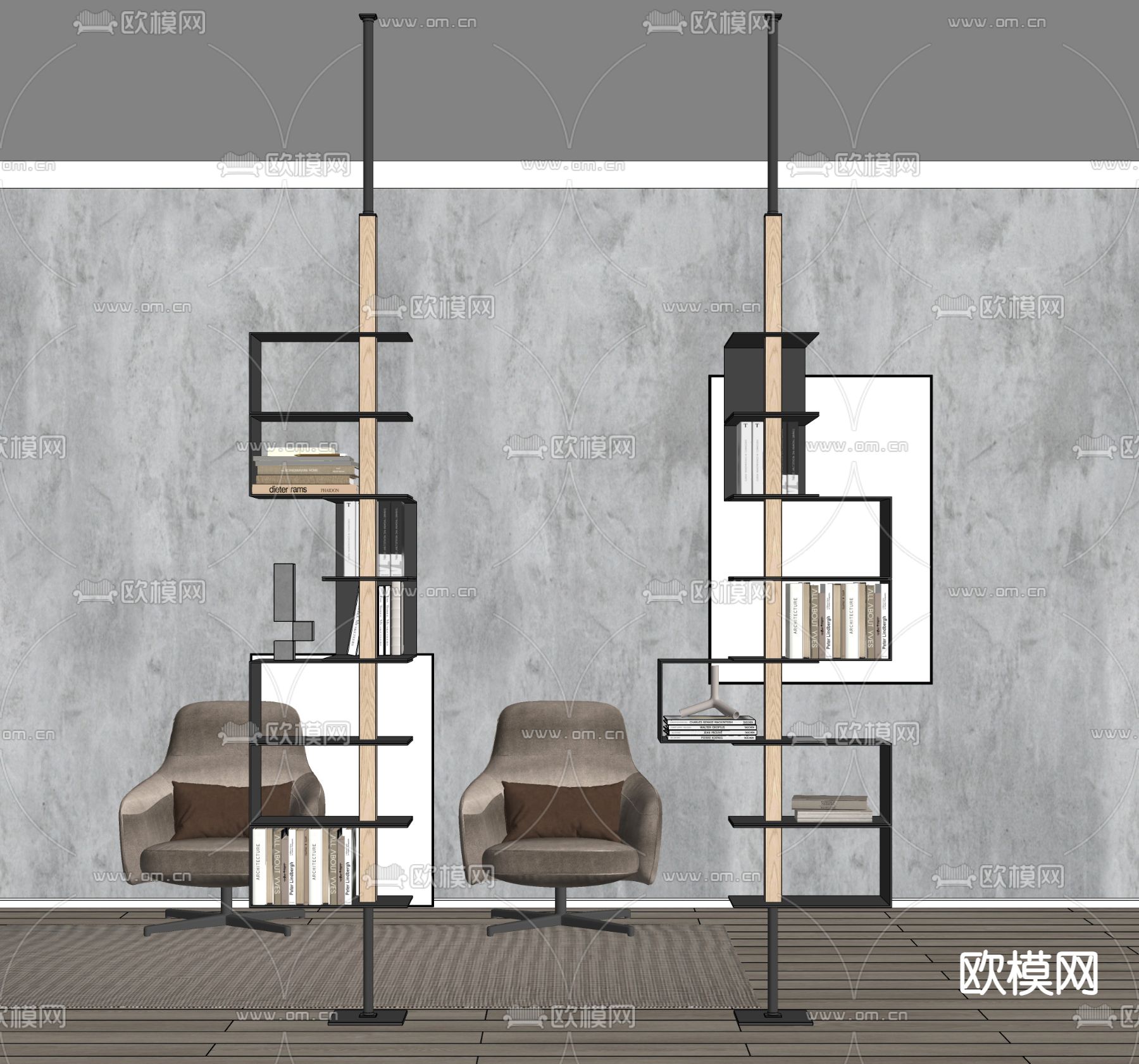 Cattelan Tokyo 书架su模型下载（渲染图2）