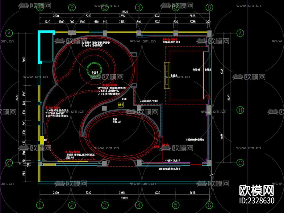 某科技馆CAD施工图下载（渲染图7）