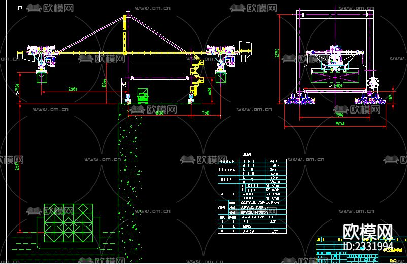 4022集装箱岸边起重机CAD节点大样下载