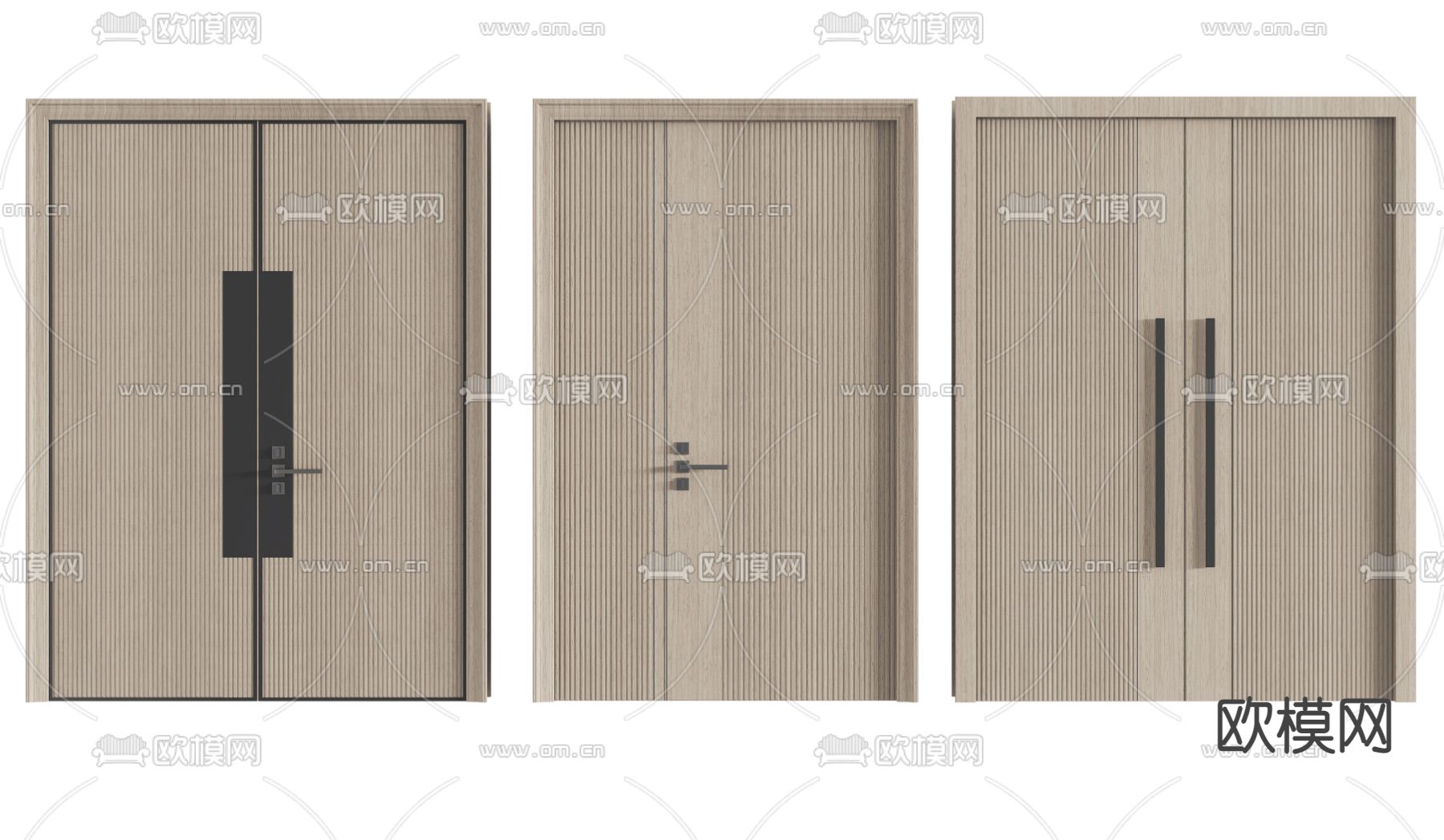 现代双开门su模型下载_ID12159227_sketchup模型下载-欧模网
