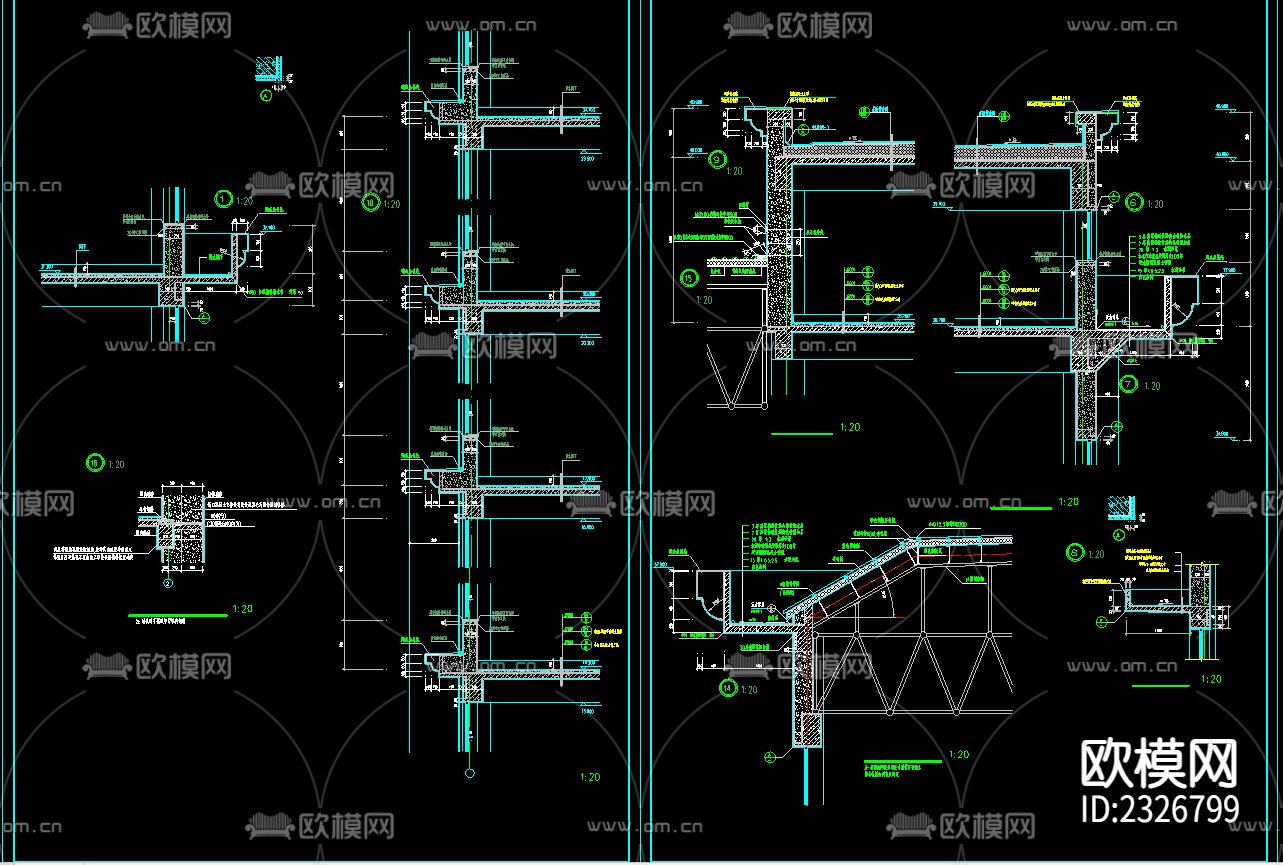 办公楼设计cad施工图下载（渲染图3）