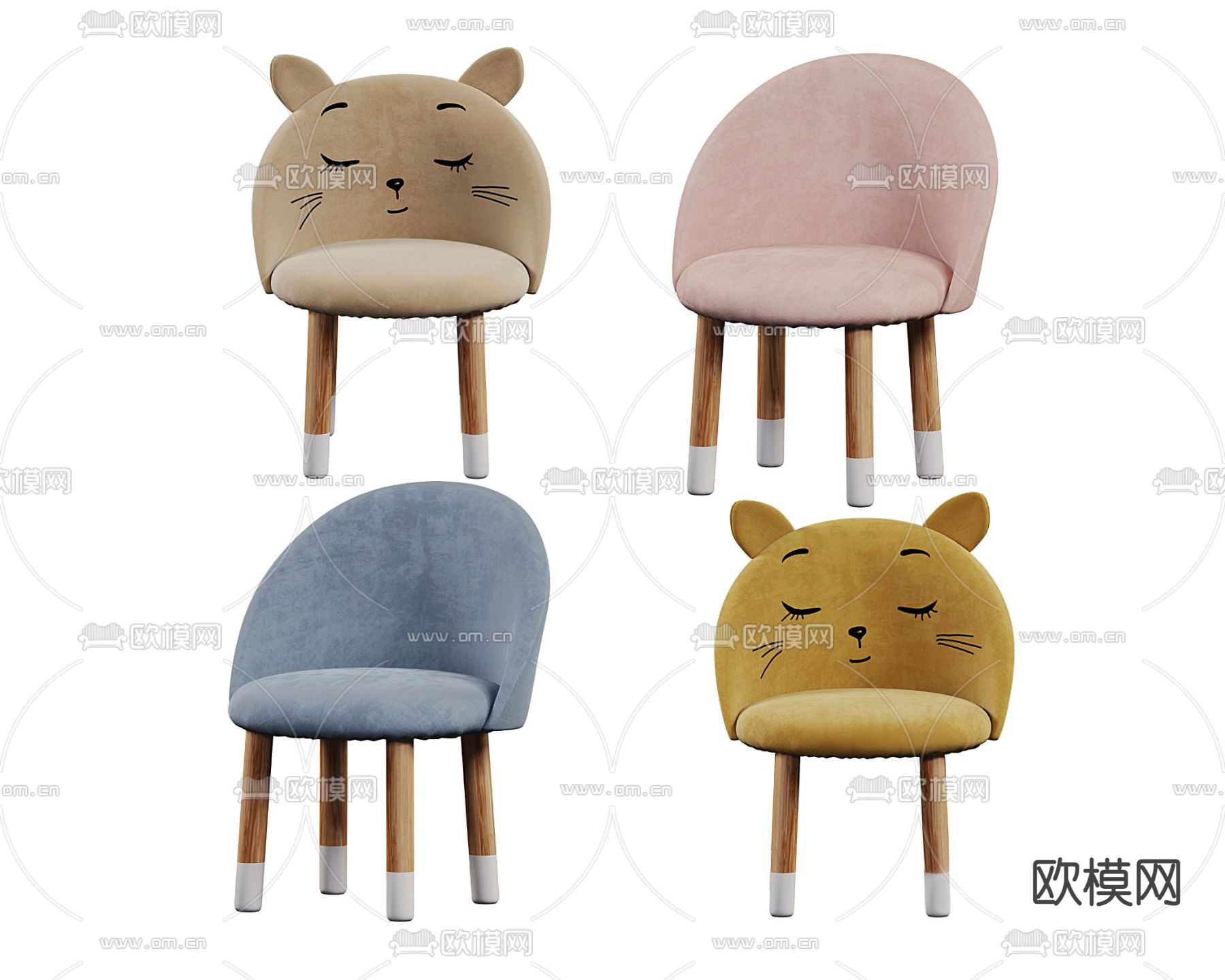 NIDI 卡通单椅 儿童椅 休闲椅3d模型下载