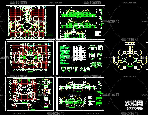 幼儿园建筑设计cad施工图下载（渲染图1）