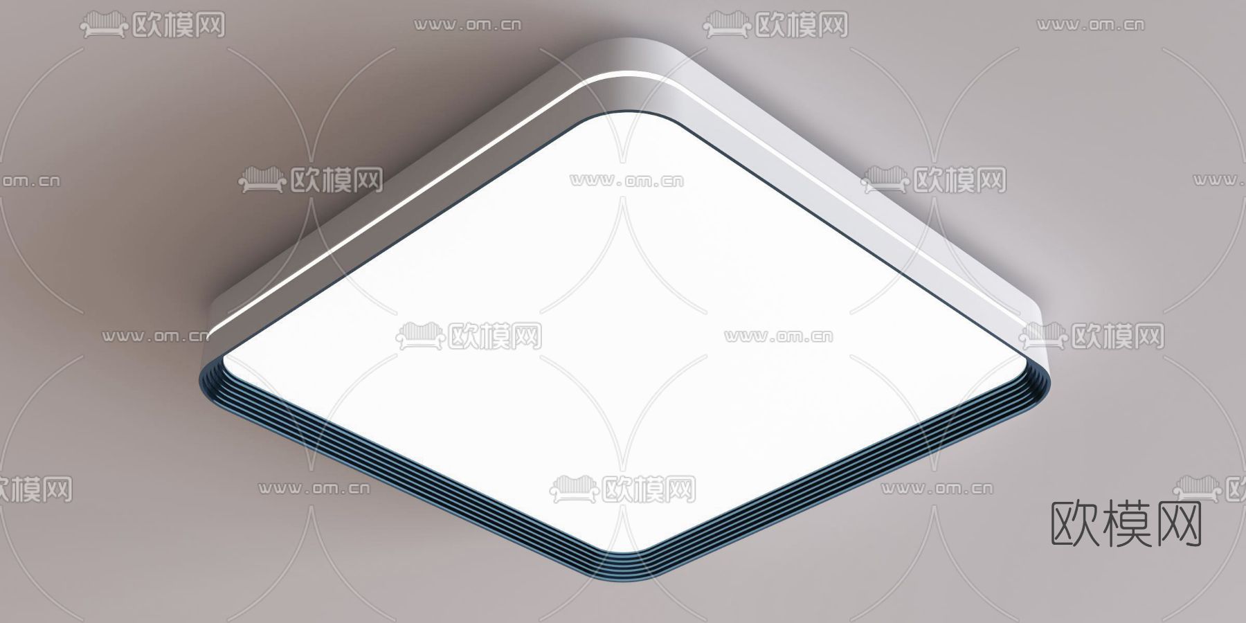 现代吸顶灯3d模型下载（渲染图2）