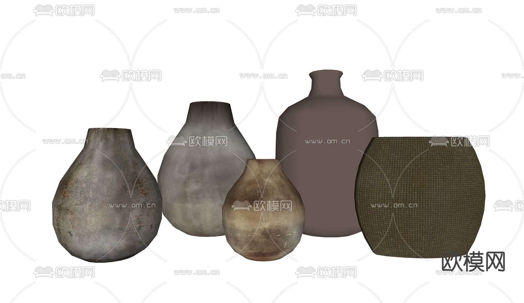 现代陶瓷器皿 陶罐su模型下载（渲染图3）