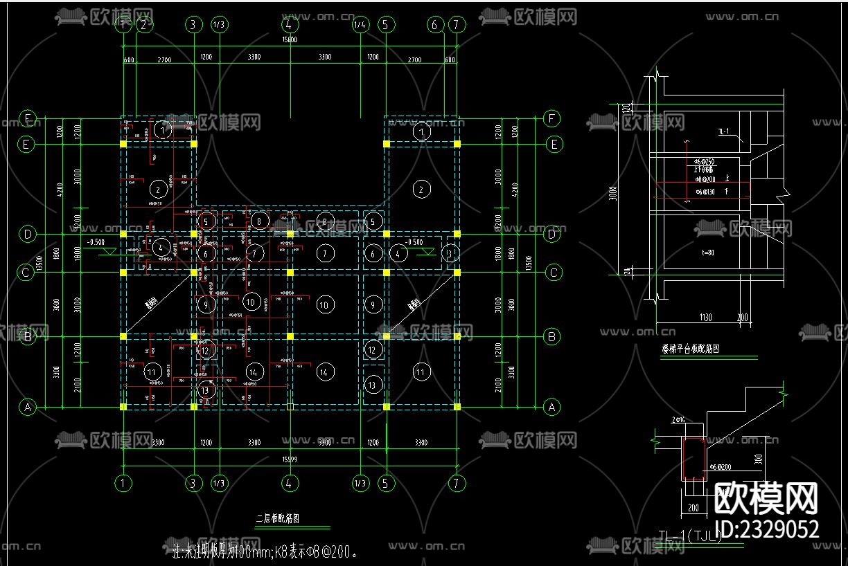 别墅cad施工图下载（渲染图5）