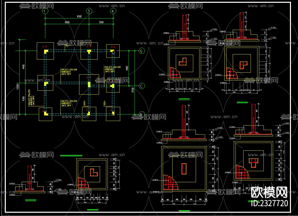 别墅cad施工图下载（渲染图3）