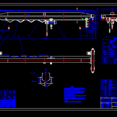  电动单梁起重机CAD节点大样 