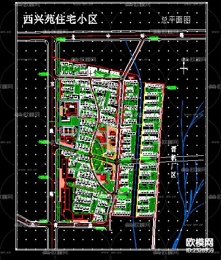 居住小区设计cad施工图下载