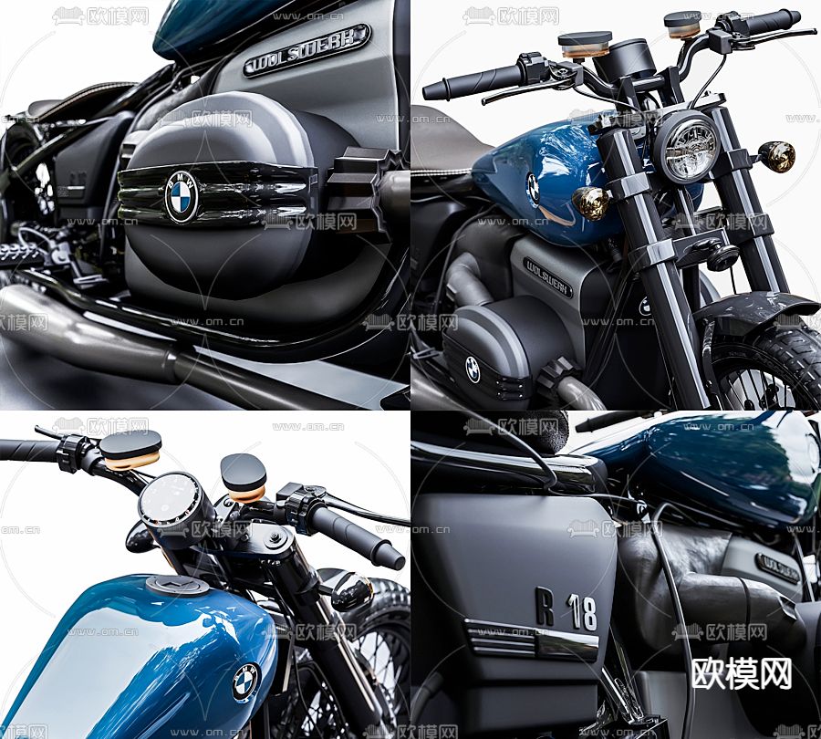 摩托车 机车3d模型下载（渲染图2）