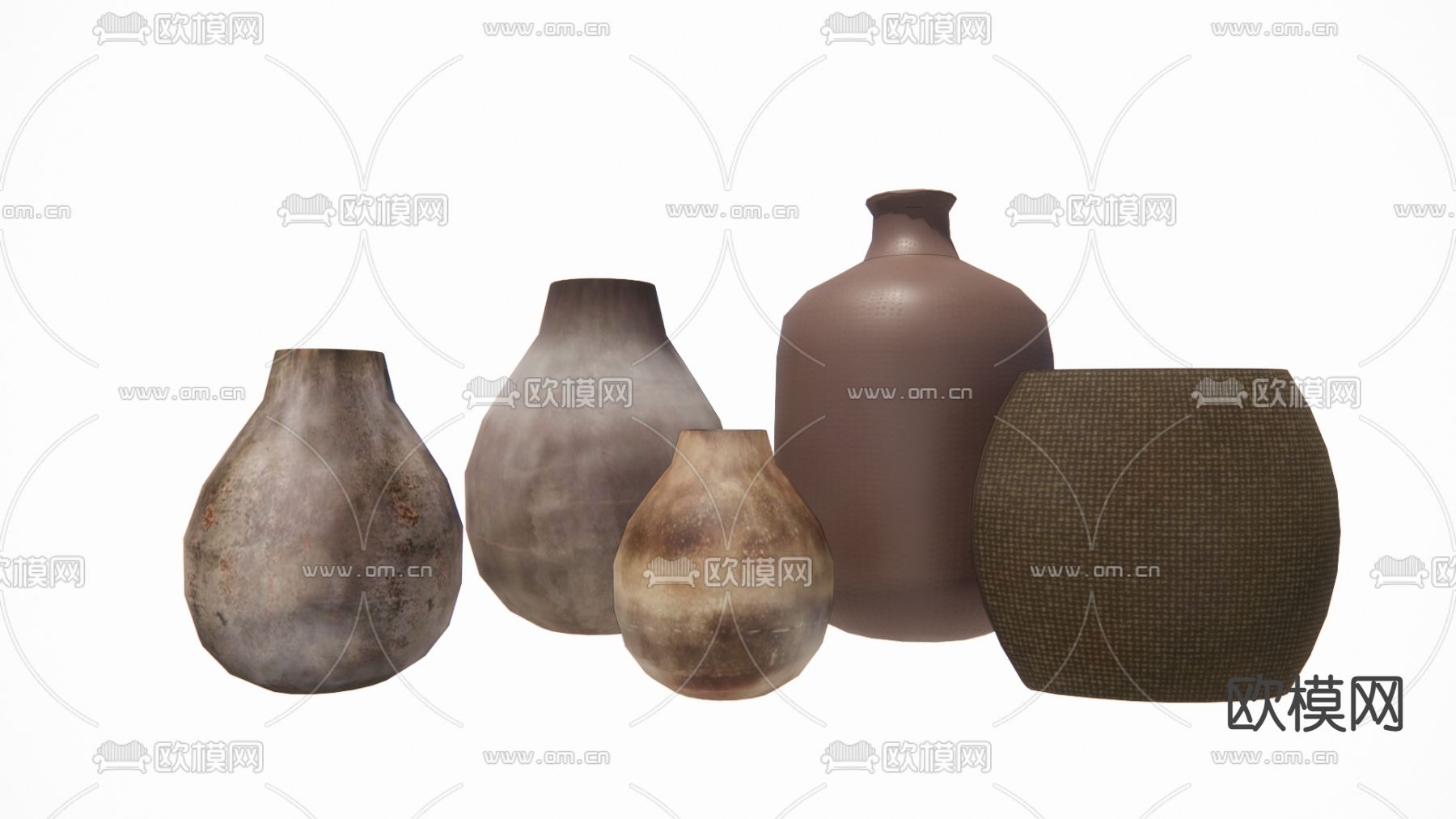 现代陶瓷器皿 陶罐su模型下载（渲染图2）