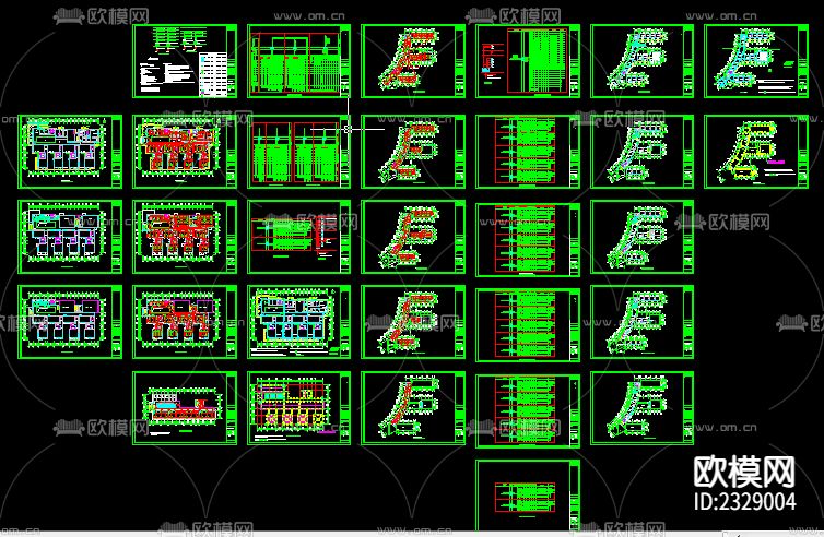 教学楼电气及弱电图纸全套CAD施工图下载（渲染图1）