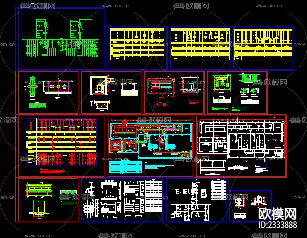 电站电气cad施工图下载（渲染图1）
