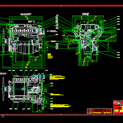  柴油机节点大样 