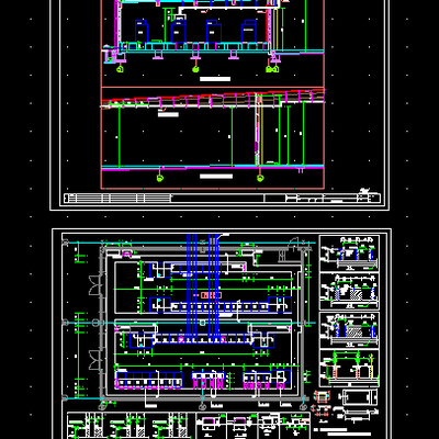  变电所母线槽平剖面图节点大样 