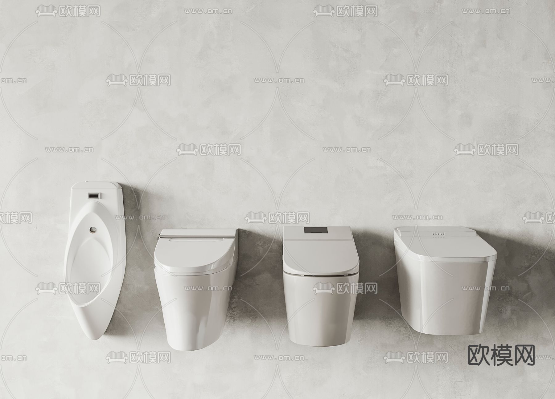 马桶 坐便器 小便器3d模型