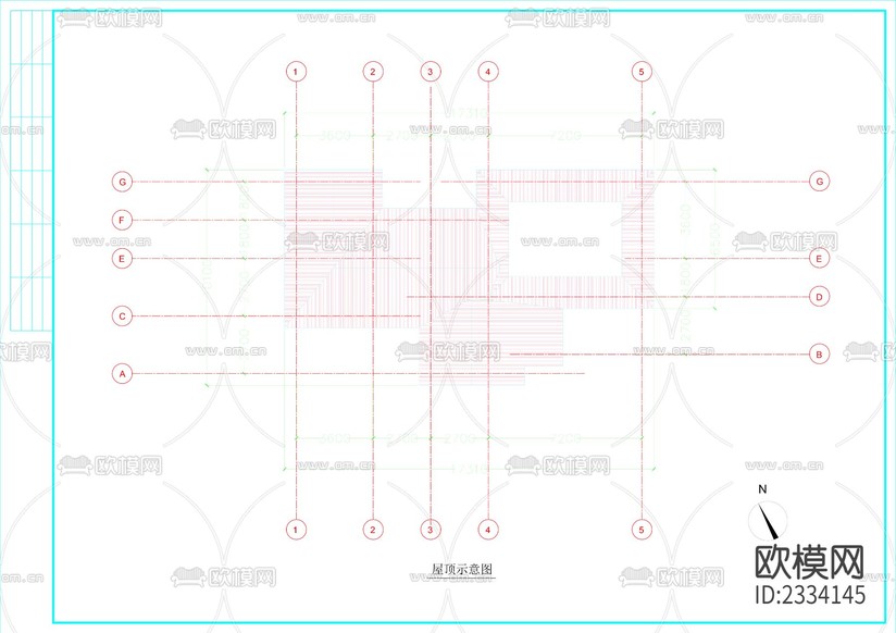 公廁建筑cad施工圖下載(渲染圖3)