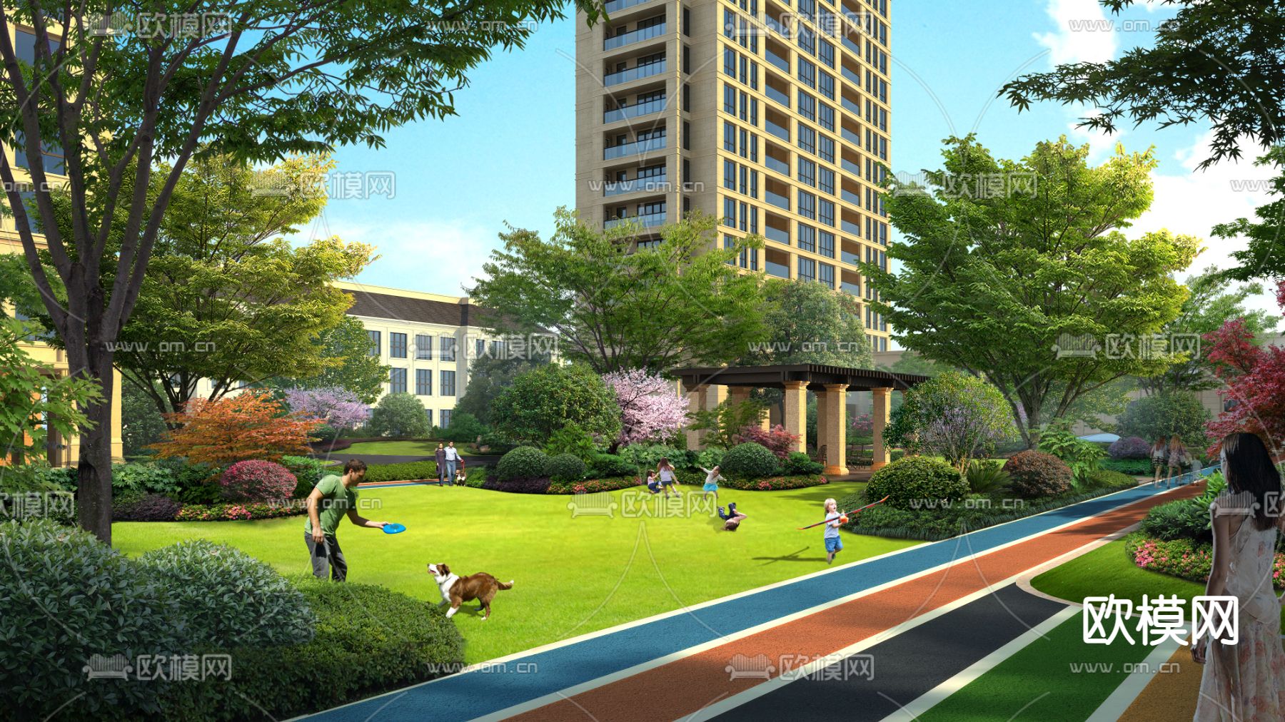 现代公园园林景观psd下载